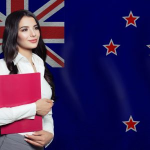 Young woman with red book. Learn or business concept Young woman with red book. Learn or business concept